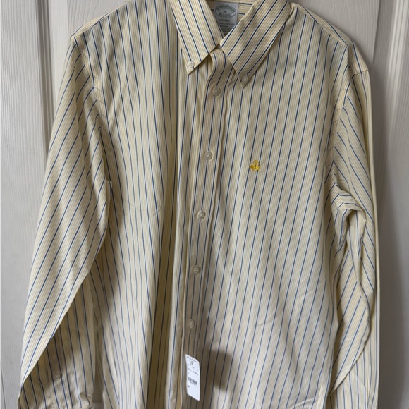 Brooks Brothers Yellow and Blue Pinstripe Shirt - Picture 2 of 2